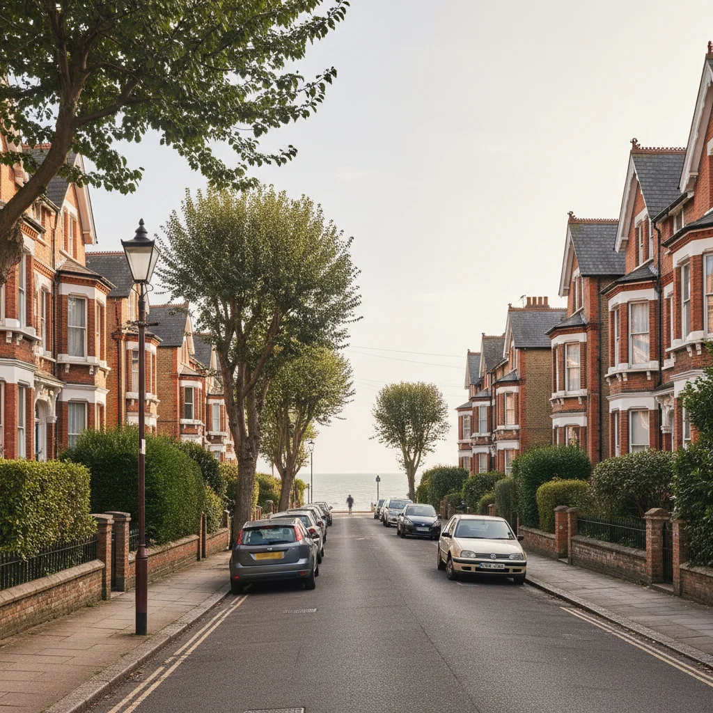 A Victorian residential street near Barchester Tower, St Leonards on Sea